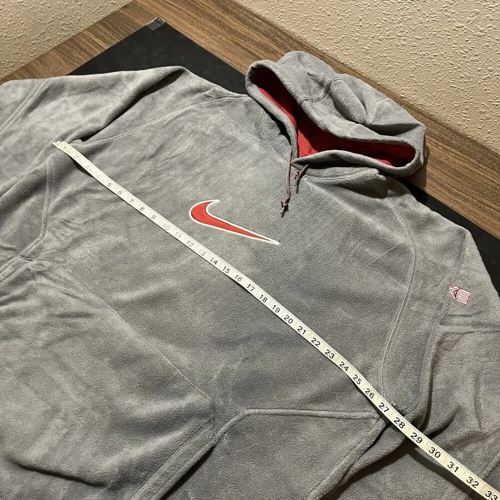Nike Center Swoosh Hoodie Sweatshirt Velvet Vintage Velour Silver 90s ACG Hiking